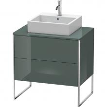 Duravit XS492003838 - Duravit XSquare Two Drawer Vanity Unit For Console Dolomite Gray