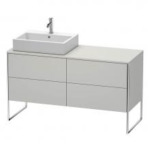 Duravit XS4923L0707 - Duravit XSquare Four Drawer Vanity Unit For Console Concrete Gray