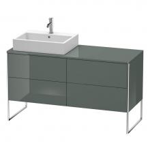 Duravit XS4923L3838 - Duravit XSquare Four Drawer Vanity Unit For Console Dolomite Gray