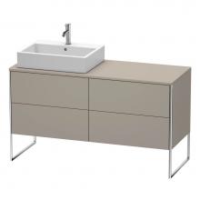 Duravit XS4923L4343 - Duravit XSquare Four Drawer Vanity Unit For Console Basalt