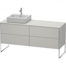 Duravit XS4924L0707 - Duravit XSquare Four Drawer Vanity Unit For Console Concrete Gray