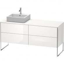 Duravit XS4924L2222 - Duravit XSquare Four Drawer Vanity Unit For Console White