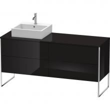 Duravit XS4924L4040 - Duravit XSquare Four Drawer Vanity Unit For Console Black