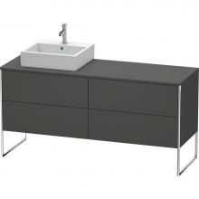 Duravit XS4924L4949 - Duravit XSquare Four Drawer Vanity Unit For Console Graphite