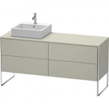 Duravit XS4924L6060 - Duravit XSquare Four Drawer Vanity Unit For Console Taupe