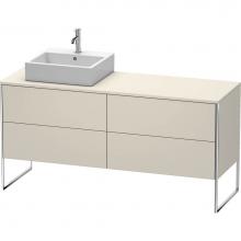 Duravit XS4924L9191 - Duravit XSquare Four Drawer Vanity Unit For Console Taupe