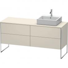 Duravit XS4924R9191 - Duravit XSquare Four Drawer Vanity Unit For Console Taupe