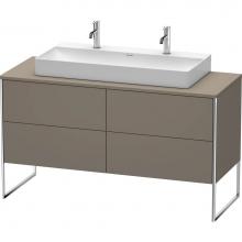 Duravit XS4925M9090 - Duravit XSquare Four Drawer Vanity Unit For Console Flannel Gray