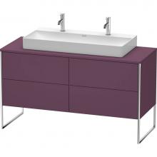 Duravit XS4925M9494 - Duravit XSquare Four Drawer Vanity Unit For Console Aubergine