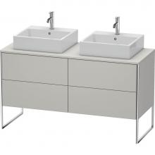 Duravit XS4926B0707 - Duravit XSquare Four Drawer Vanity Unit For Console Concrete Gray