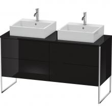 Duravit XS4926B4040 - Duravit XSquare Four Drawer Vanity Unit For Console Black