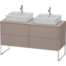 Duravit XS4926B4343 - Duravit XSquare Four Drawer Vanity Unit For Console Basalt