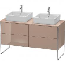 Duravit XS4926B8686 - Duravit XSquare Four Drawer Vanity Unit For Console Cappuccino