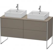 Duravit XS4926B9090 - Duravit XSquare Four Drawer Vanity Unit For Console Flannel Gray