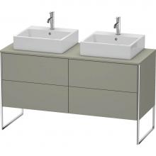 Duravit XS4926B9292 - Duravit XSquare Four Drawer Vanity Unit For Console Stone Gray