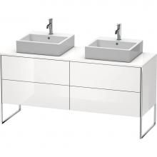 Duravit XS4927B2222 - Duravit XSquare Four Drawer Vanity Unit For Console White