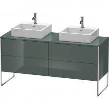 Duravit XS4927B3838 - Duravit XSquare Four Drawer Vanity Unit For Console Dolomite Gray