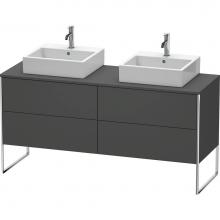 Duravit XS4927B4949 - Duravit XSquare Four Drawer Vanity Unit For Console Graphite