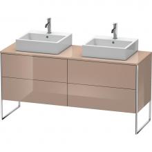 Duravit XS4927B8686 - Duravit XSquare Four Drawer Vanity Unit For Console Cappuccino