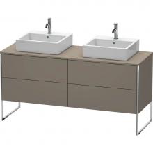 Duravit XS4927B9090 - Duravit XSquare Four Drawer Vanity Unit For Console Flannel Gray