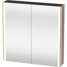 Duravit XS711208686 - Duravit XSquare Mirror Cabinet with Lighting Cappuccino