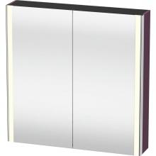 Duravit XS711209494 - Duravit XSquare Mirror Cabinet with Lighting Aubergine