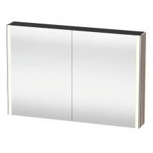 Duravit XS711408686 - Duravit XSquare Mirror Cabinet with Lighting Cappuccino