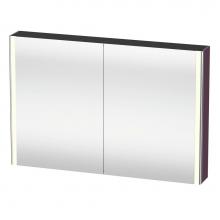 Duravit XS711409494 - Duravit XSquare Mirror Cabinet with Lighting Aubergine