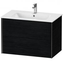 Duravit XV41260B216 - XViu Two Drawer Wall-Mount Vanity Unit Oak Black