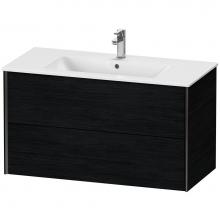 Duravit XV41270B216 - XViu Two Drawer Wall-Mount Vanity Unit Oak Black