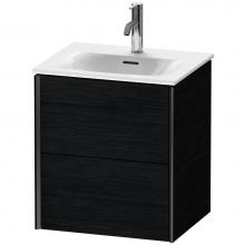 Duravit XV41310B216 - XViu Two Drawer Wall-Mount Vanity Unit Oak Black