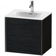 Duravit XV41320B216 - XViu Two Drawer Wall-Mount Vanity Unit Oak Black