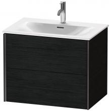 Duravit XV41330B216 - XViu Two Drawer Wall-Mount Vanity Unit Oak Black