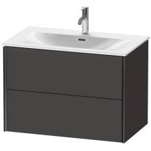 Duravit XV41340B280 - XViu Two Drawer Wall-Mount Vanity Unit Graphite