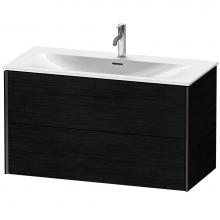 Duravit XV41350B216 - XViu Two Drawer Wall-Mount Vanity Unit Oak Black