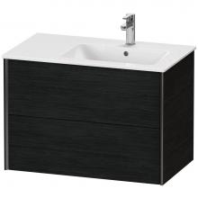 Duravit XV41590B216 - XViu Two Drawer Wall-Mount Vanity Unit Oak Black