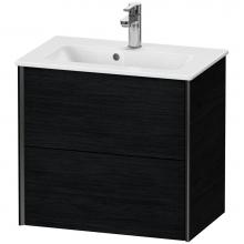 Duravit XV41780B216 - XViu Two Drawer Wall-Mount Vanity Unit Oak Black