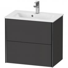 Duravit XV41780B280 - XViu Two Drawer Wall-Mount Vanity Unit Graphite