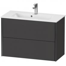 Duravit XV41790B280 - XViu Two Drawer Wall-Mount Vanity Unit Graphite