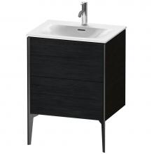 Duravit XV43000B216 - XViu One Drawer Floorstanding Vanity Unit Oak Black