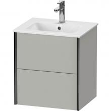 Duravit XV43150B207 - XViu Two Drawer Wall-Mount Vanity Unit Concrete Gray