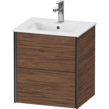 Duravit XV43150B221 - XViu Two Drawer Wall-Mount Vanity Unit Walnut Dark