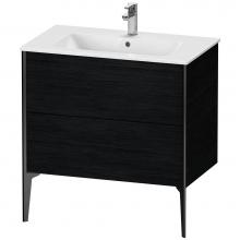 Duravit XV44820B216 - XViu Two Drawer Floorstanding Vanity Unit Oak Black