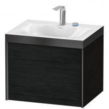 Duravit XV4609EB216P - XViu One Drawer C-Bonded Wall-Mount Vanity Kit Oak Black