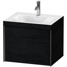 Duravit XV4609OB216C - XViu One Drawer C-Bonded Wall-Mount Vanity Kit Oak Black