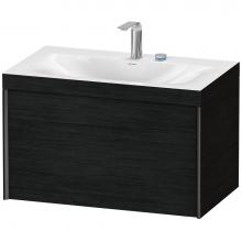 Duravit XV4610EB216C - XViu One Drawer C-Bonded Wall-Mount Vanity Kit Oak Black