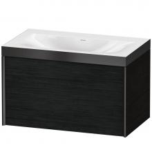 Duravit XV4610NB216P - XViu One Drawer C-Bonded Wall-Mount Vanity Kit Oak Black