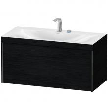 Duravit XV4611EB216C - XViu One Drawer C-Bonded Wall-Mount Vanity Kit Oak Black