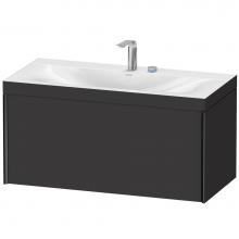 Duravit XV4611EB280C - XViu One Drawer C-Bonded Wall-Mount Vanity Kit Graphite