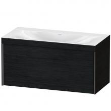 Duravit XV4611NB216C - XViu One Drawer C-Bonded Wall-Mount Vanity Kit Oak Black